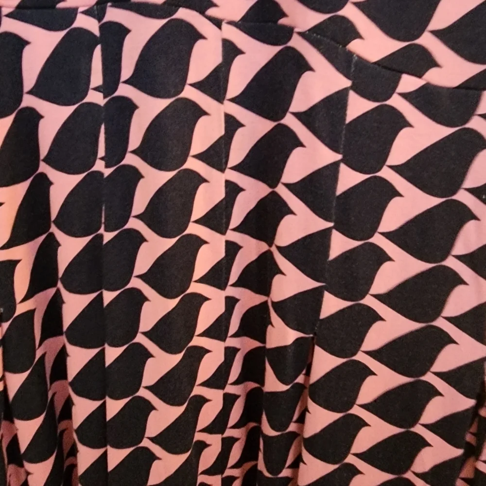 Boden Kristen Pleated Jersey Dress Size 10P Strawberry Sherbert Birdie Office - Picture 11 of 15